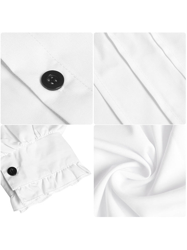 Mens Ruffle Steampunk Victorian Tops Detail View