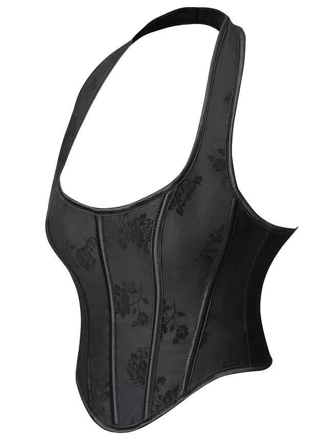 Women Vintage Overbust Victorian Corset Side View