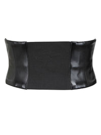 Pirate Corset Belt Medieval Short Torso Corset Wide Waist Cincher for Costume Outfits Back View