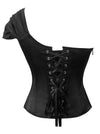 Women Vintage Lace Up Corset Top Back View