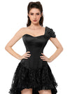 Black Bustier Corset with Straps Model View