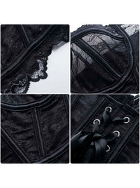 Women Summer Sheer Lace Corset Top for Women Going Out Detail View