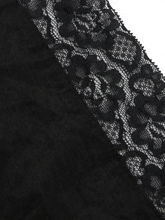 Casual Wear Lace Square Neck Long Sleeve High Waist Doll Tunic Dresses