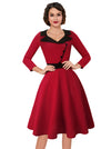 Women Flared Christmas Dress Model View