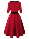 Womens Work Professional Midi Dress Back View