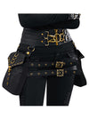 Charmian Women Steampunk Gothic Viking Leather Waist Belt Pouch Leg Bag Accessory Black