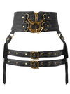 Steampunk Waist Bag Belt with Pouches Side View