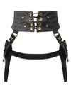 Medieval Belt Pouch Leather Hip Bag Detail View