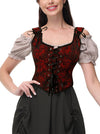 Renaissance Floral Corset Bustier Tops for Women Side View