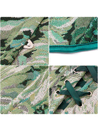 Womens Green Victorian Fairy Corset Detail View