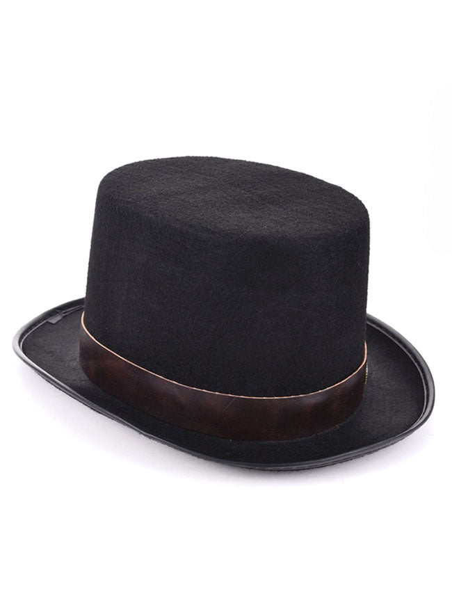 Steampunk Top Hat Goggles Gears Chain Deluxe Cosplay kostume tilbehør set fra siden