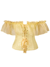 Victorian Strapless Corset with Sleeves Detail View