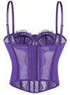 Strappy Lace Corsets for Women Push Up Back View