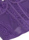 Dark Purple Lace Top for Date Night Detail View