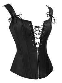 Vintage renæssance kniplinger Bustier korset med garters sidevisning
