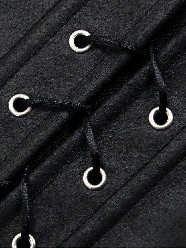 Vintage Renaissance Front Schnürung Bustier Korsett mit Strumpfbändern