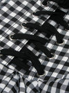 A-line Flared Plaid Tea Party Dress Detail View
