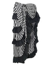 Steampunk Stripe Irregular Ruffle Cyberpunk Gypsy Hippie Layered Pirate Vampire Costume Skirts for Women Side View