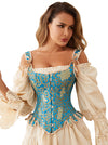 Victorian Vintage Brocade Lace Up Bustier Overbust Corset Top Main Image