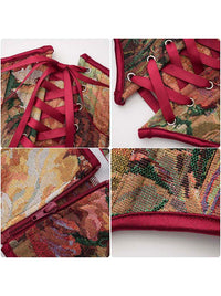 Renaissance Underbust Corset Belt Adjustable Lace Up Detail View