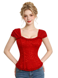 Corsé de brocado vintage victoriano para mujer, modelo de fiesta (vista previa)