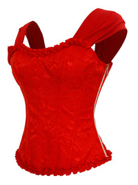 Corsé con cordones para mujer, estilo burlesque, para salir de fiesta. Vista detallada del top tipo bustier.