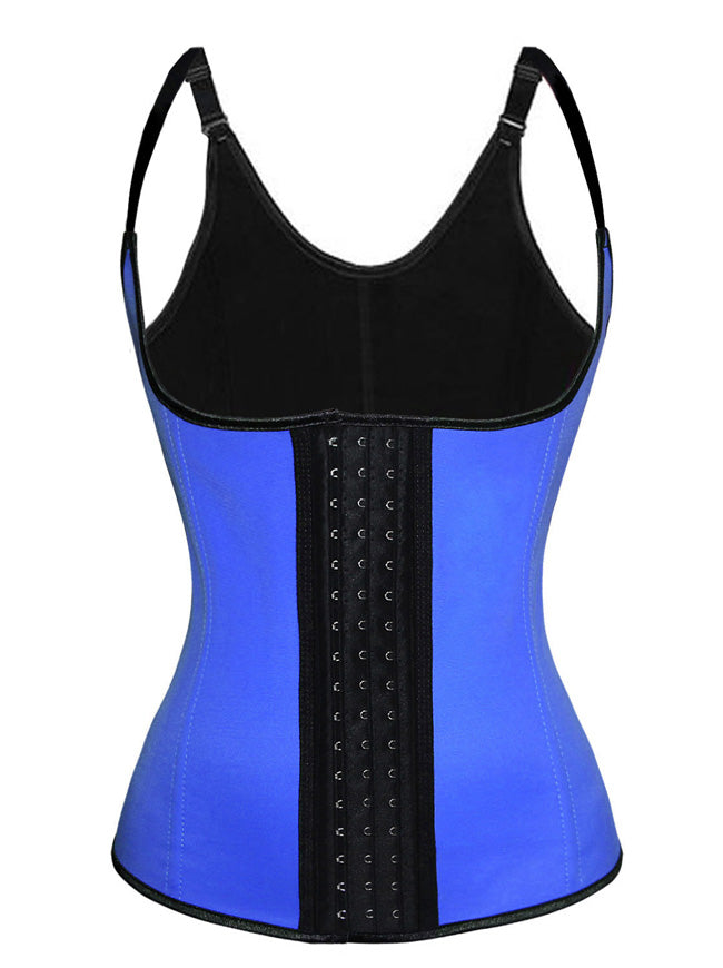 Latex Underbust Waist Training Cincher Steel Boned Body Shaper Corset Vest