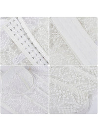 White Lace Corset Top Date Night Outfit for Women Detail View