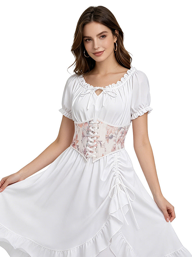 Decorative Costume Corset Vintage Waist Trainer Corset Belt for Women Side View