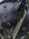 Corset à lacets désossé en acier en spirale de haute qualité pour femmes avec veste et ceinture Vue détaillée de camouflage