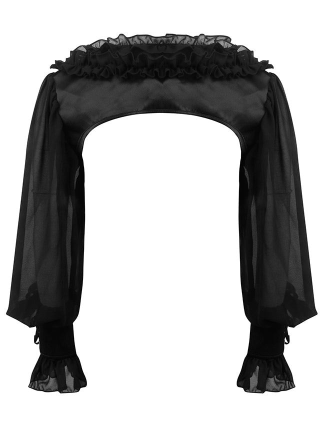 Lightweight Shrugs for Women Cropped Bolero Top Back View