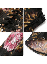 فستان حفلات الكوكتيل المزين بالزهور على شكل حرف A