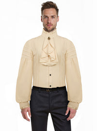 Mens Pirate Vampire Renaissance Shirt Model View