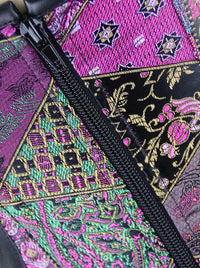 مشد الهالوين للرقبة العالية من الصلب اللولبي عتيق للنساء مع سترة وحزام متعدد الألوان لعرض التفاصيل