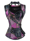 Steampunk Gothic Retro Spiral Steel Boned Corset Bustier Top Main Image