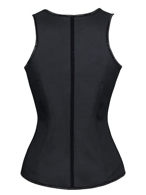 Womens Latex Waist Training Gym Workout Cheap Underbust Vest Corset Tops Vue détaillée