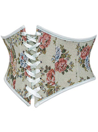 Small Embroidered Underbust Corset Waist Belt Back View