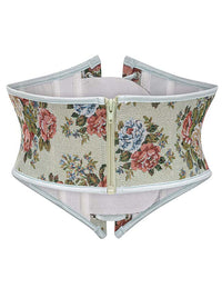Floral Print Renaissance Belt Women Wide Structured Corset Belt Detail View
