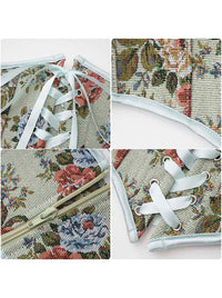Fantasy Floral Lace-Up Corset for Women Dress Detail View