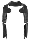 Charmian Women's Steampunk Gothic Shoulder Shrug Armor Arm Guards Bracers Black Main Image