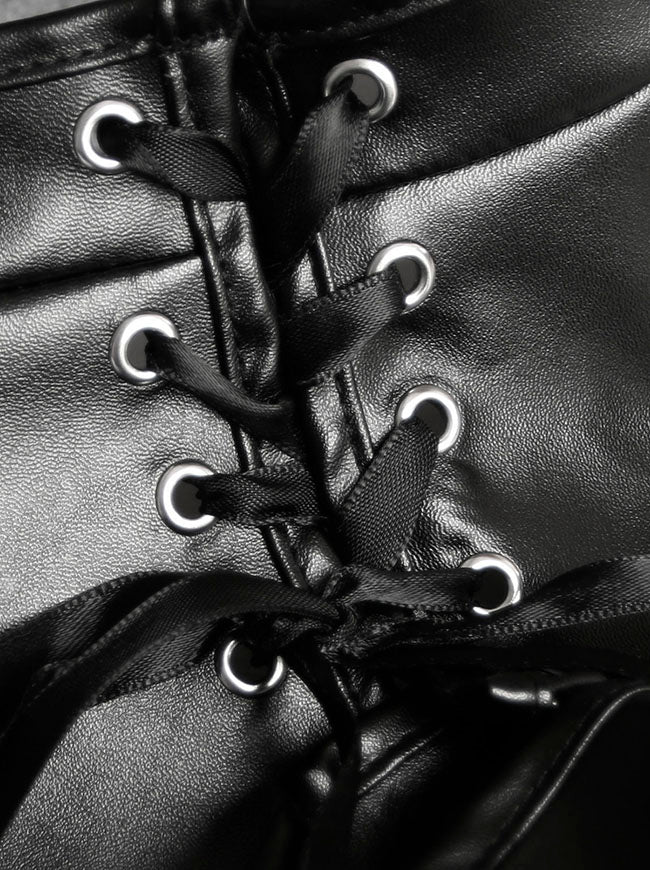 Halloween Costume Armor Leather Pauldron Detail View