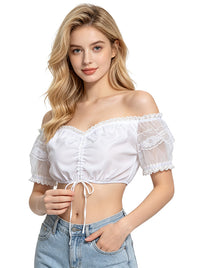 Renaissance Dirndl Costume Shirt Blouse Bavarian Model View