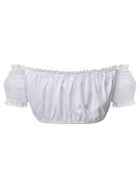 Women Off Shoulder Dirndl Blouse Crop Top Side View