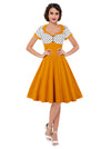 Vintage Short Sleeve Cocktail Dress Model View