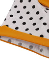 Yellow Short Sleeves High Waist Knee Dress Detail View