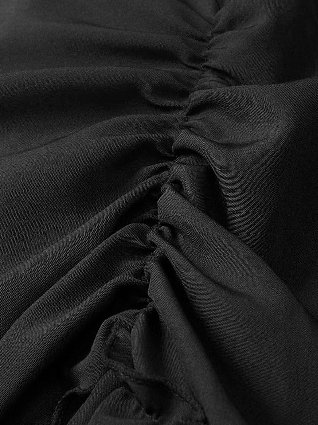 Women Medieval Retro Steampunk Gothic Skirt Detail View