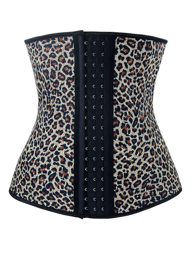 Leopard Latex High Compression Underbust Waist Training Corset