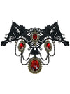 Steampunk Accessories Costume Cosplay Lace Choker Beads Chain Decorative Necklace