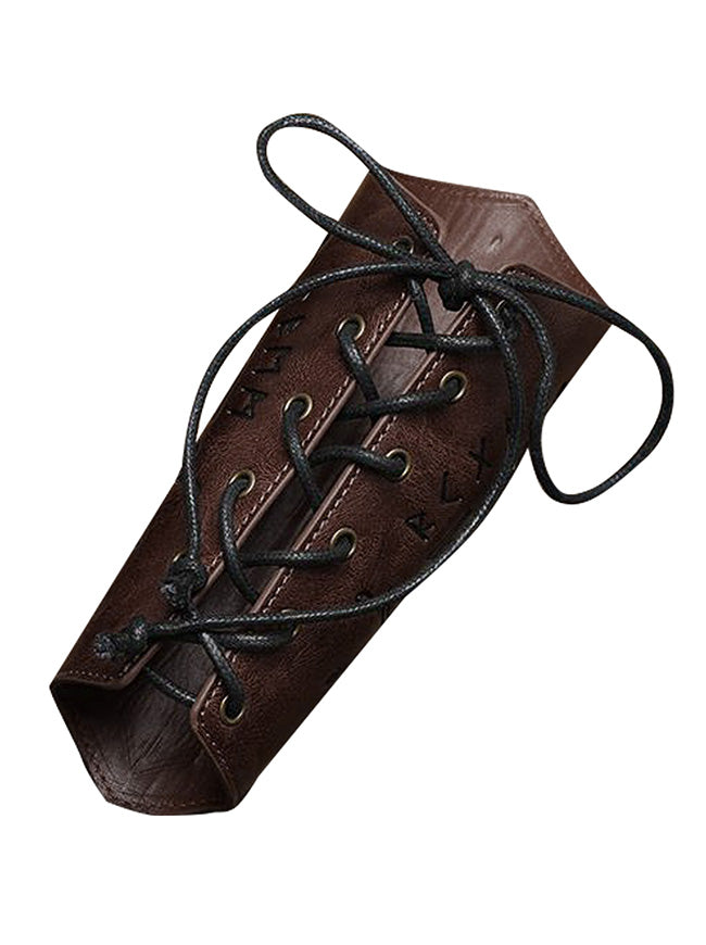Leather Bracers for Men Side View