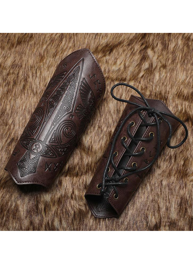 Bracers Arm Wraps Cosplay Accessories Back View